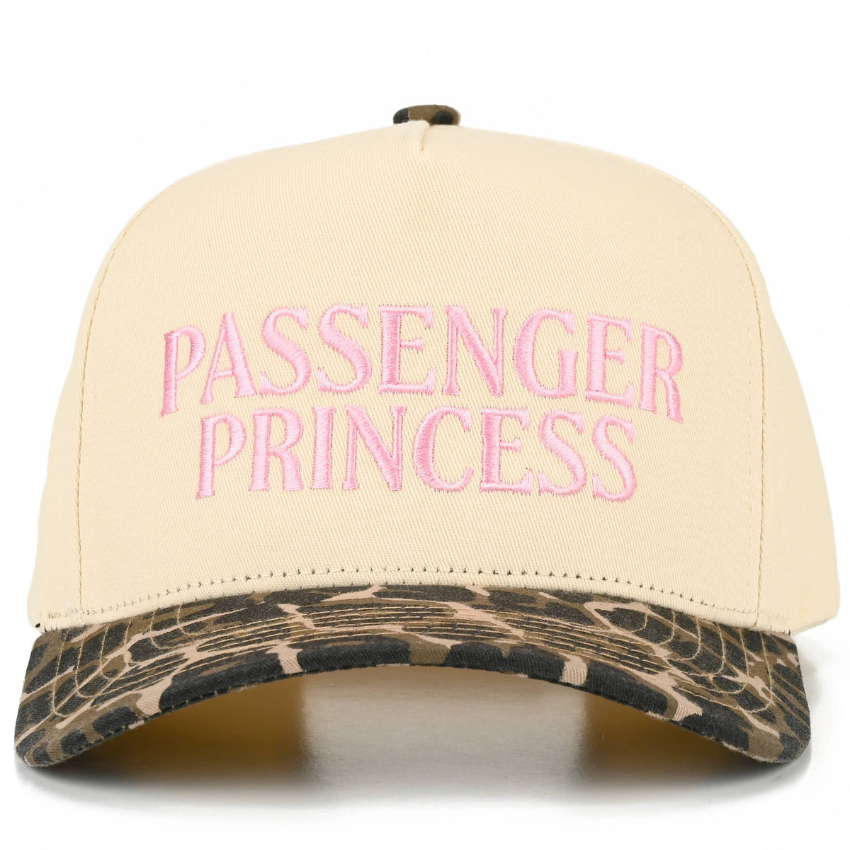 C.C PASSENGER PRINCESS Letter on Two Tone Trucker Hat