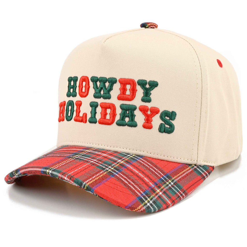 C.C HOWDY HOLIDAYS Letter Embroidered Trucker Cap