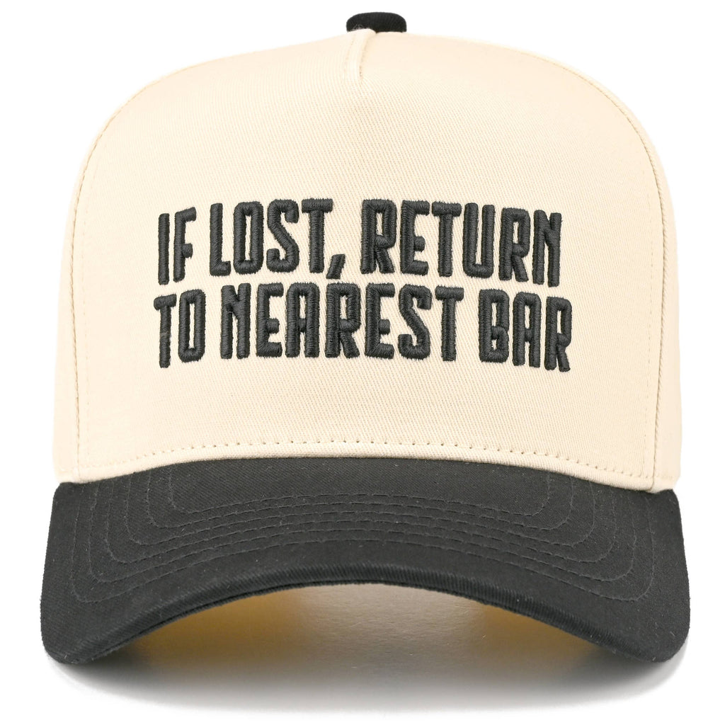 C.C IF LOST, RETURN TO NEAREST BAR Letter Trucker Hat