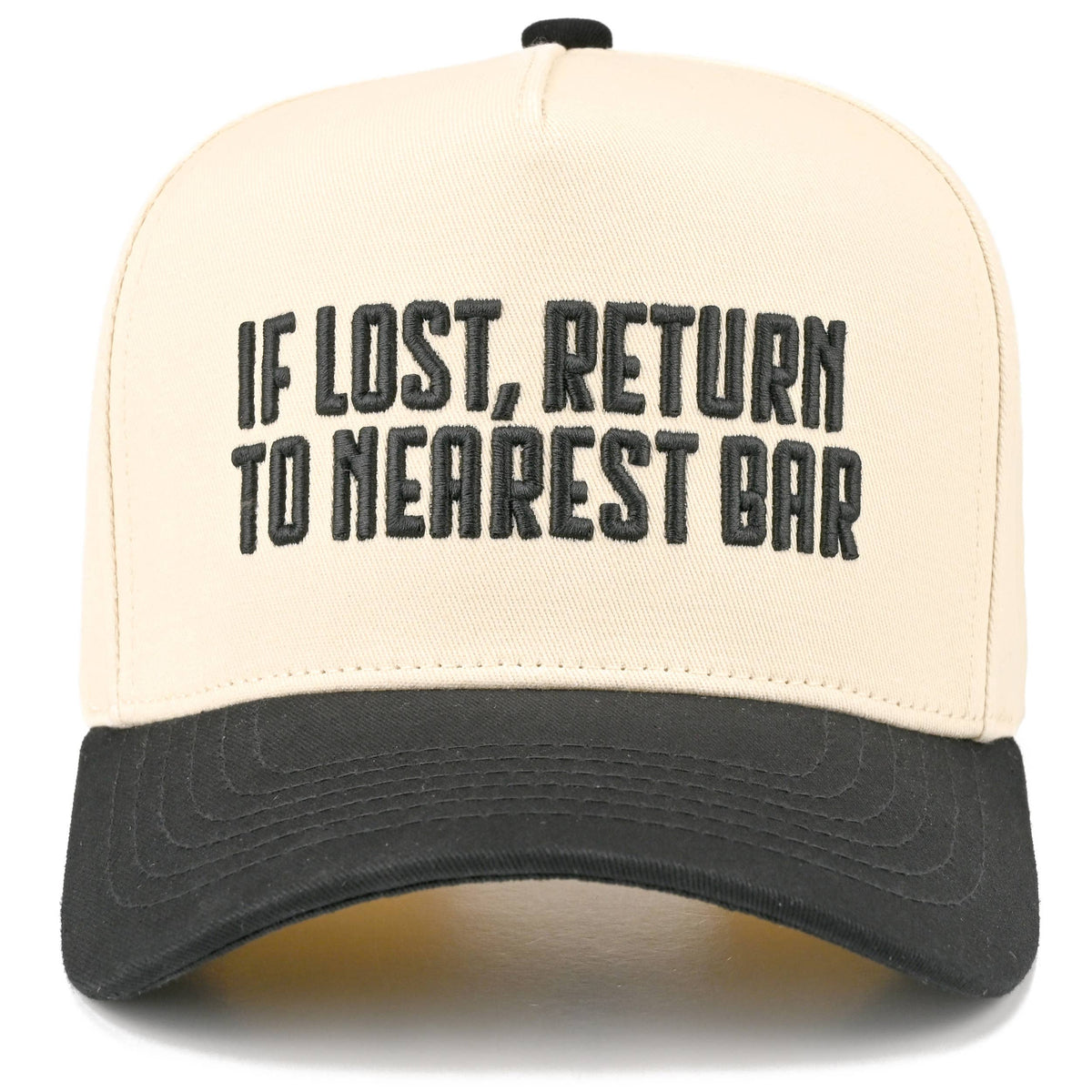 C.C IF LOST, RETURN TO NEAREST BAR Letter Trucker Hat
