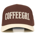 C.C COFFEEGRL Letter Embroidered on Two Tone Trucker Hat