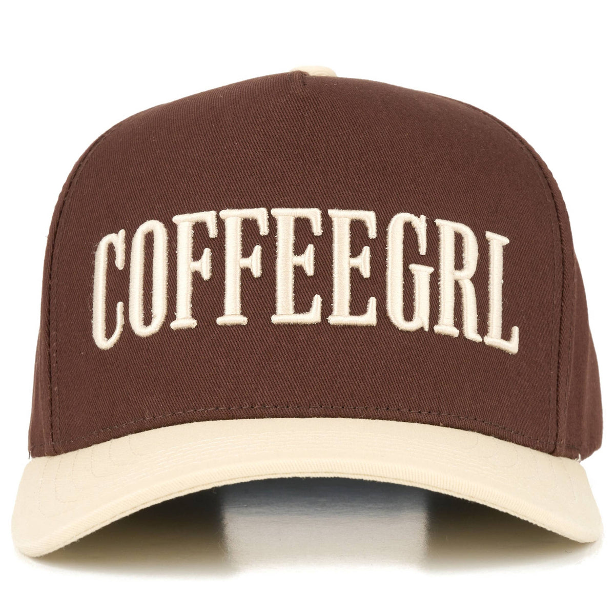 C.C COFFEEGRL Letter Embroidered on Two Tone Trucker Hat