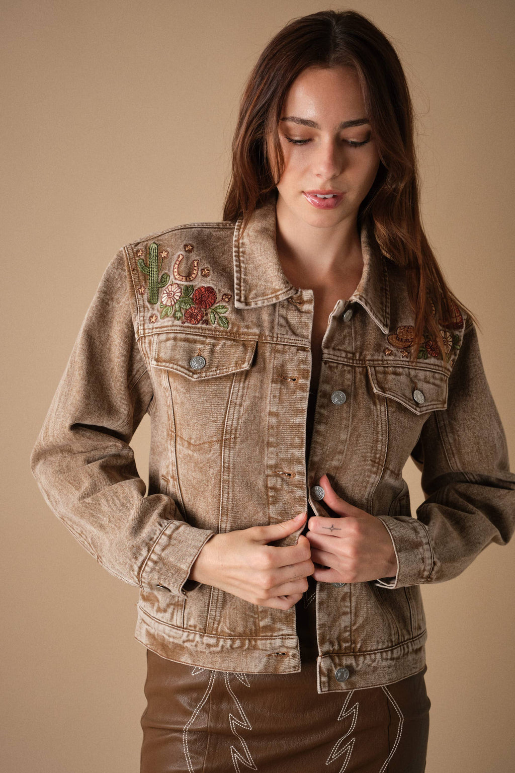 Western Embroidered Denim Jacket