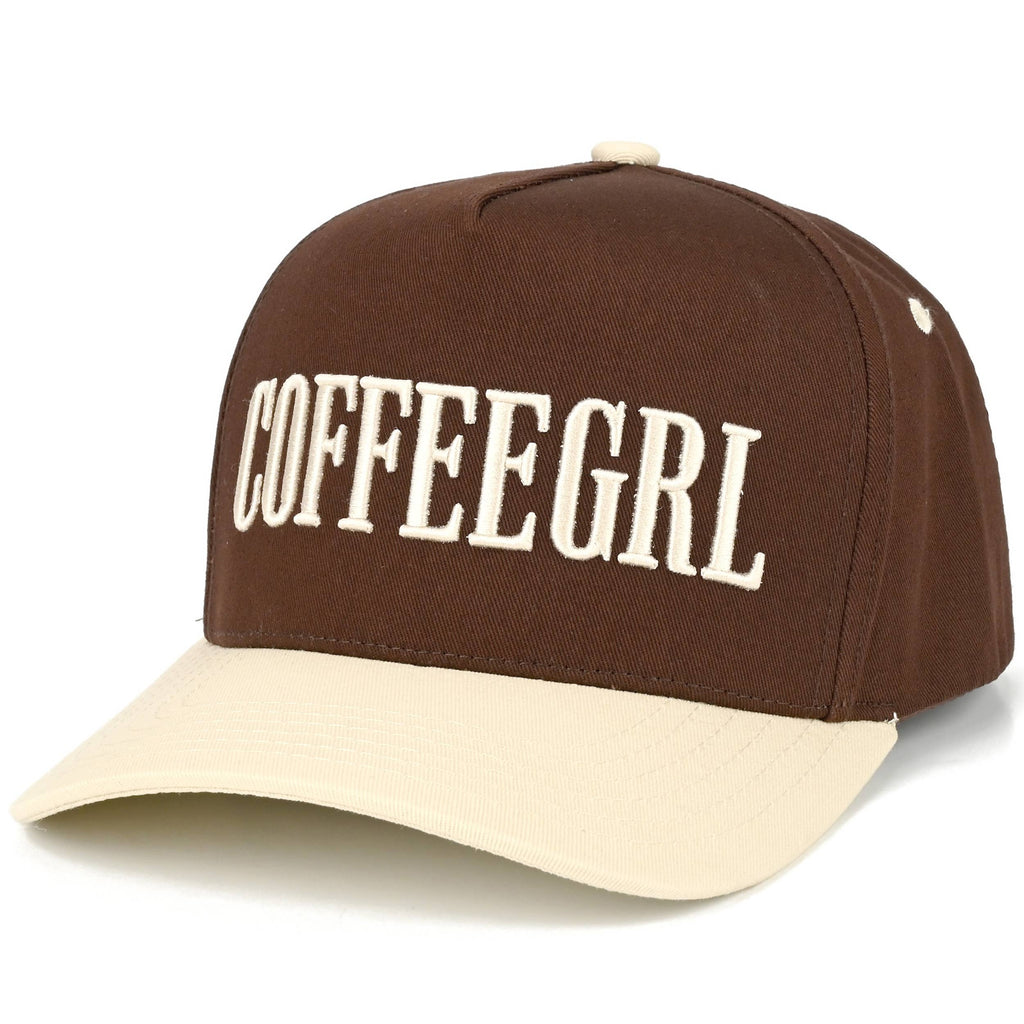 C.C COFFEEGRL Letter Embroidered on Two Tone Trucker Hat