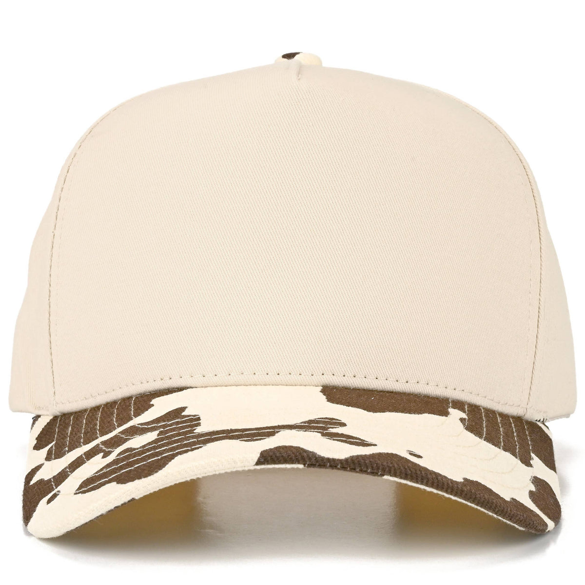 C.C Cow Pattern Print on Bill Plain Trucker Hat