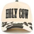 C.C HOLY COW Letter Embroidered Two Tone Trucker Hat