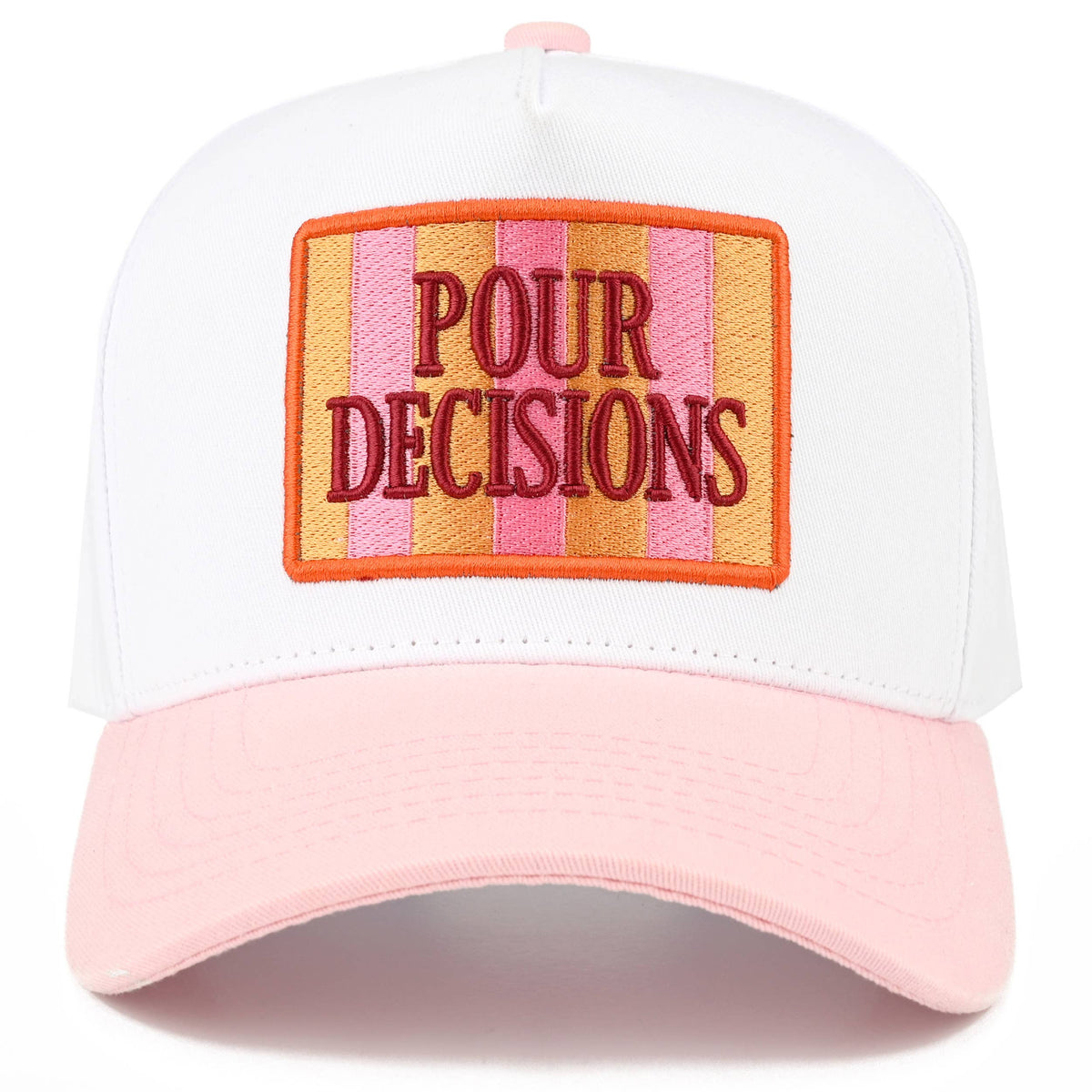C.C POUR DECISIONS Letter Embroidered Trucker Hat