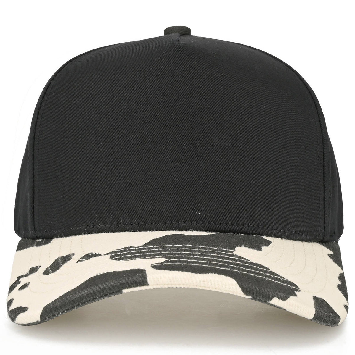 C.C Cow Pattern Print on Bill Plain Trucker Hat