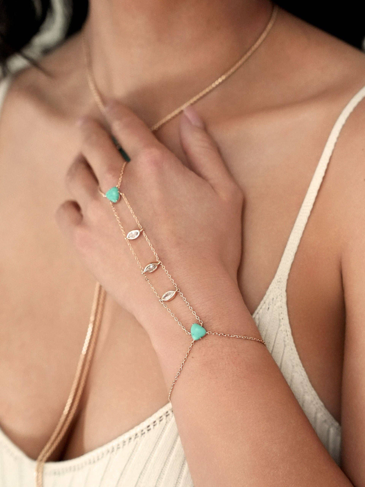 Turquoise Solstice Hand Chain