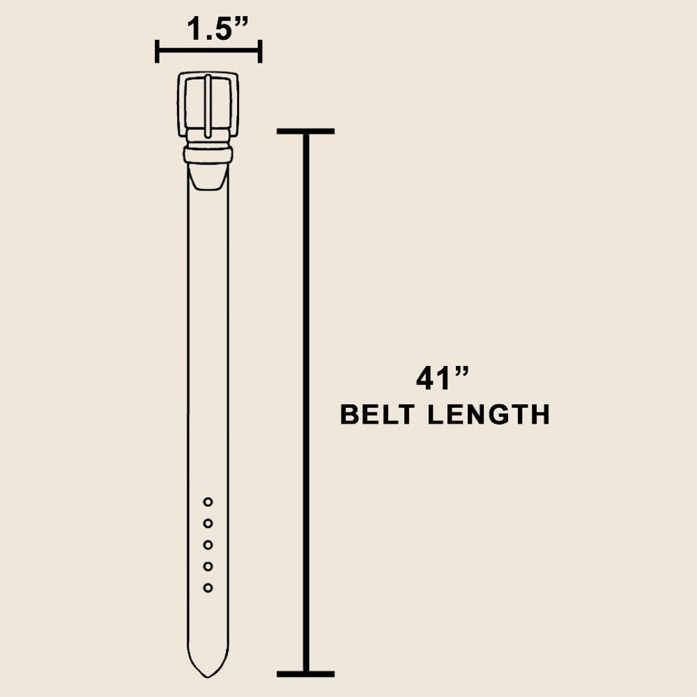 Embroidered Longhorn Western Buckle Vegan Leather Belt