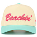 C.C BEACHIN' Letter Embroidered on Two Tone Trucker Hat