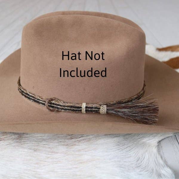 Genuine Horsehair 5 Strand Braided Hat Band with Single Tassel - Pacesetter