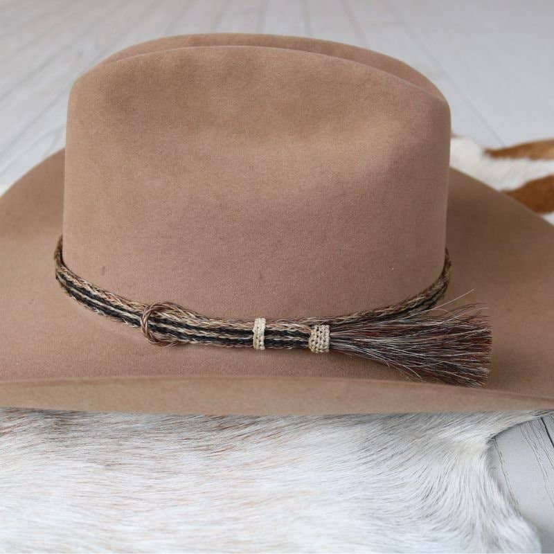 Genuine Horsehair 5 Strand Braided Hat Band with Single Tassel - Pacesetter