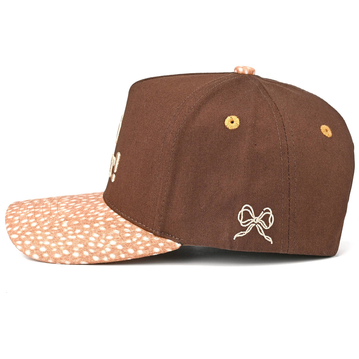 C.C OH DEER Letter Embroidered Two Tone Trucker Hat
