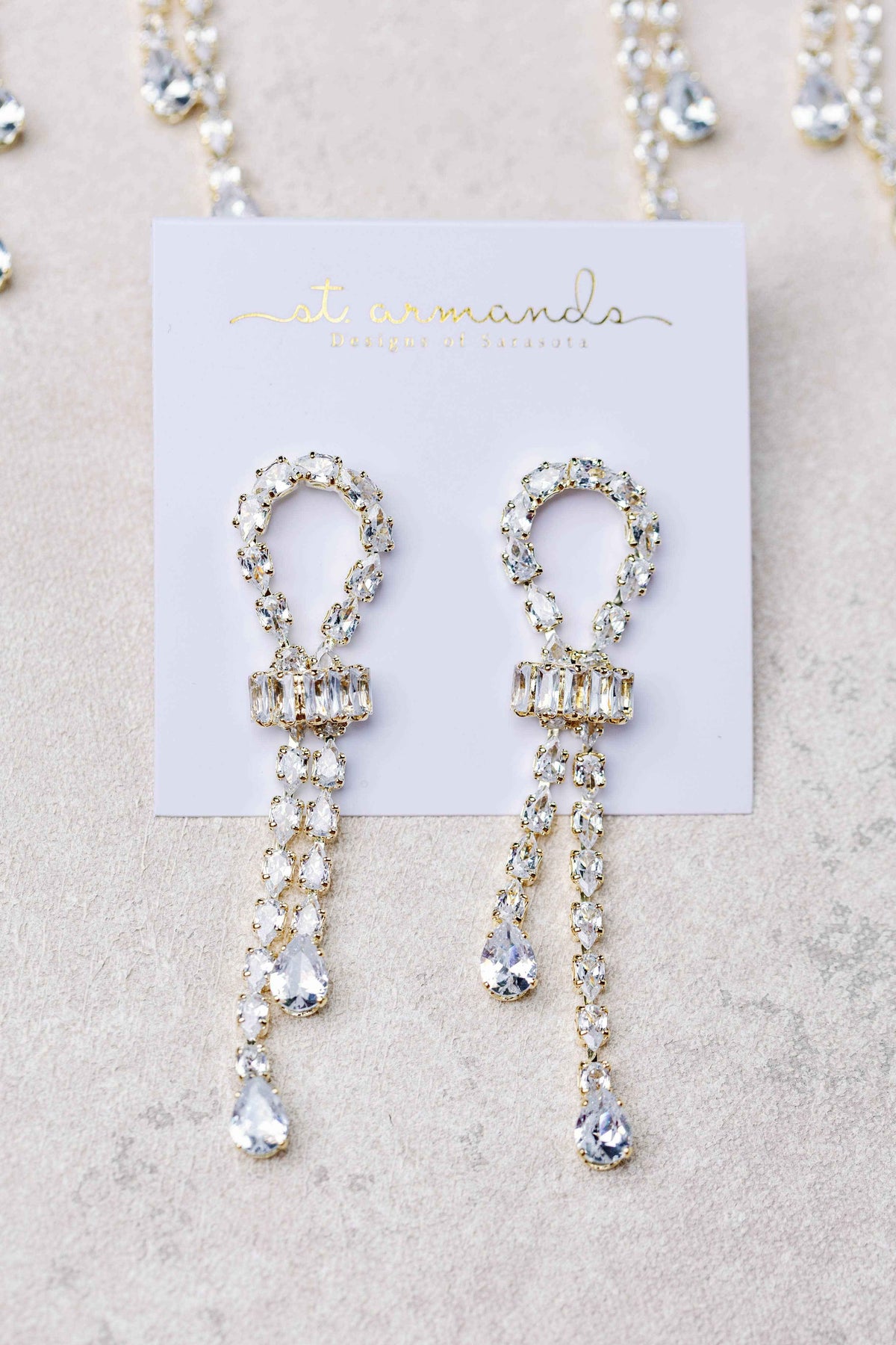 Thoroughbred Diamond Drop Holiday Statement Earrings