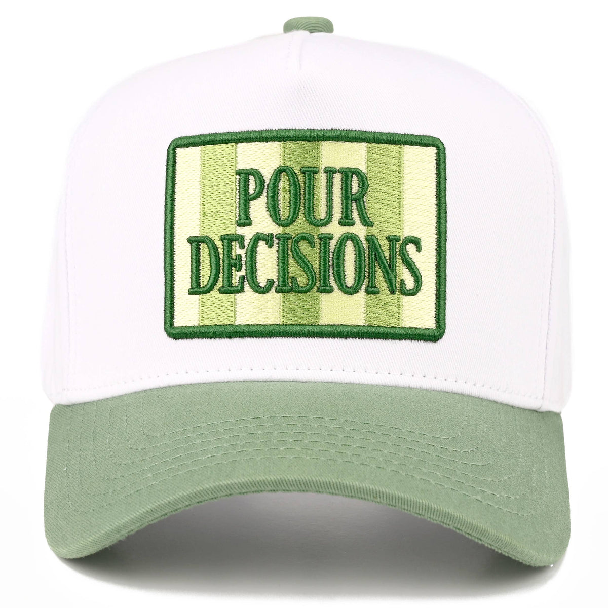 C.C POUR DECISIONS Letter Embroidered Trucker Hat