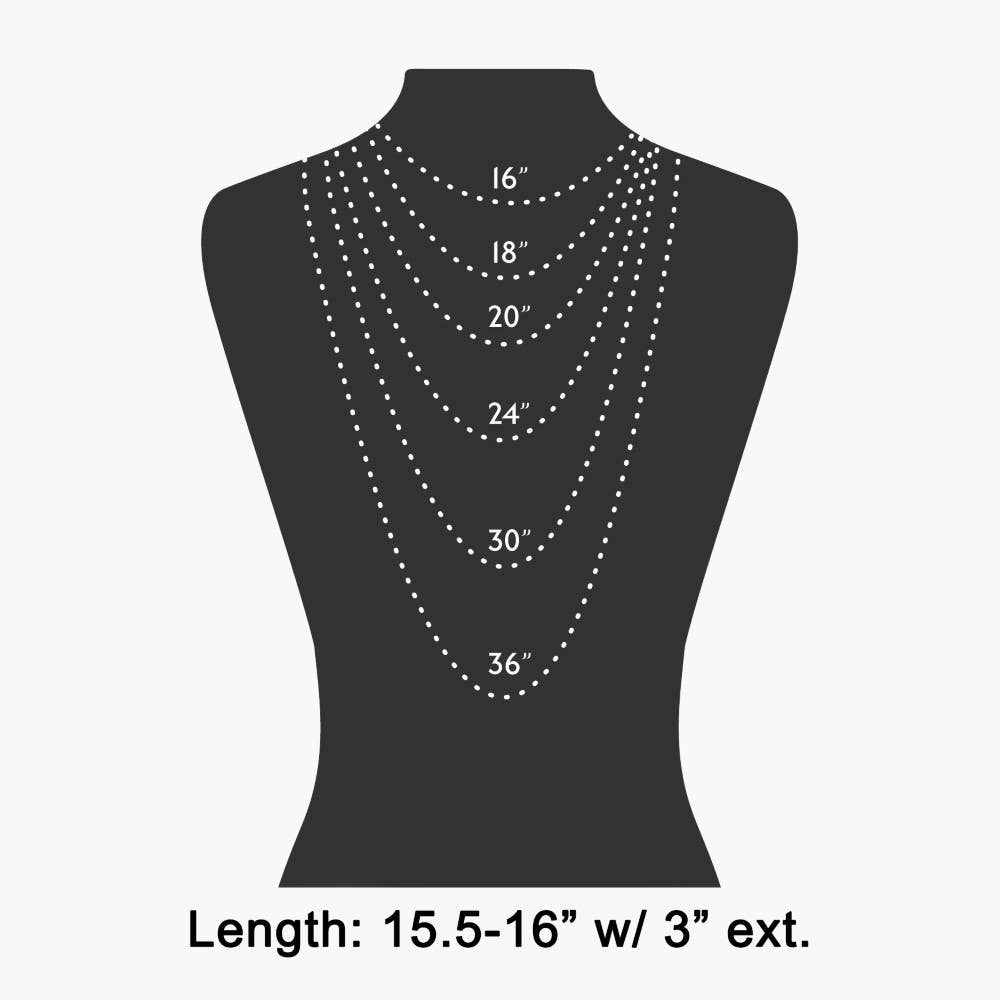 Western Bull Skull & Cz Layered Satellite Chain Necklace