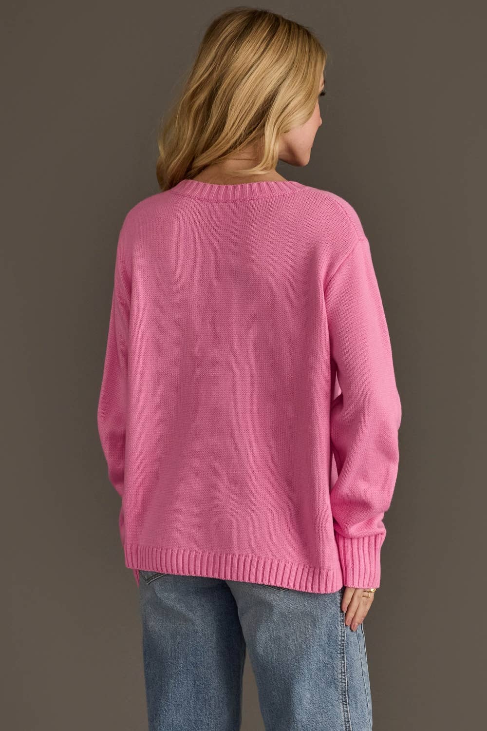 Pink Tis The Season Sweater
