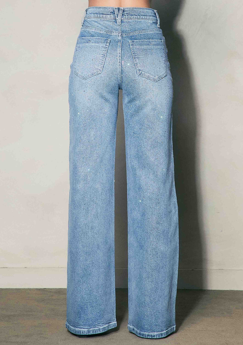 Iridescent Rhinestone Jeans