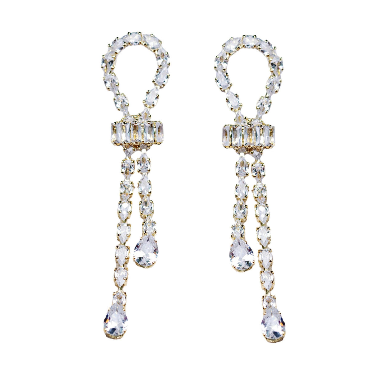 Thoroughbred Diamond Drop Holiday Statement Earrings