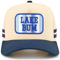 C.C LAKE BUM Letter Embroidered Two Tone Trucker Hat