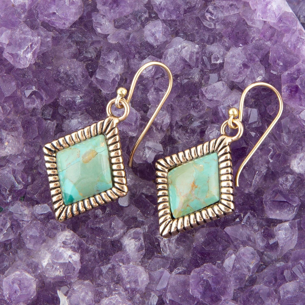 Diamond Days Turquoise Earrings