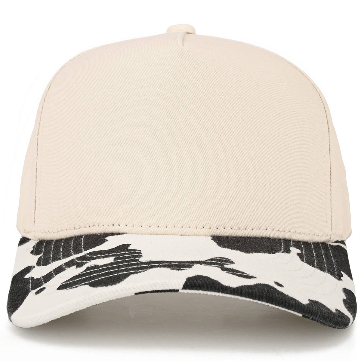 C.C Cow Pattern Print on Bill Plain Trucker Hat