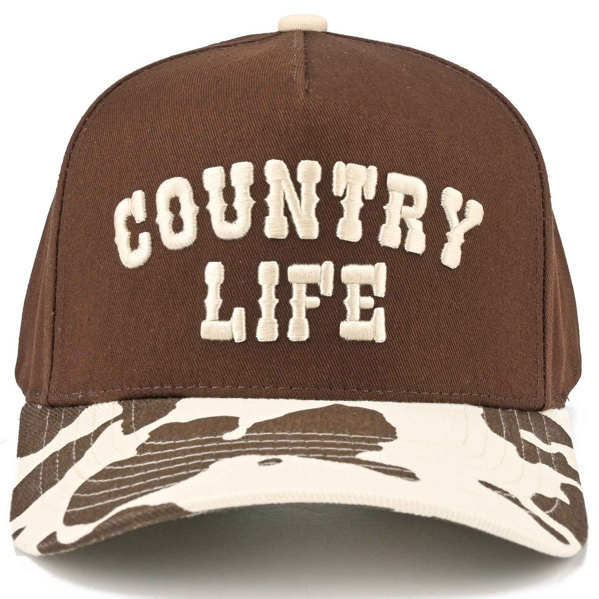 C.C COUNTRY LIFE Two Tone Cow Pattern Bill Trucker Hat