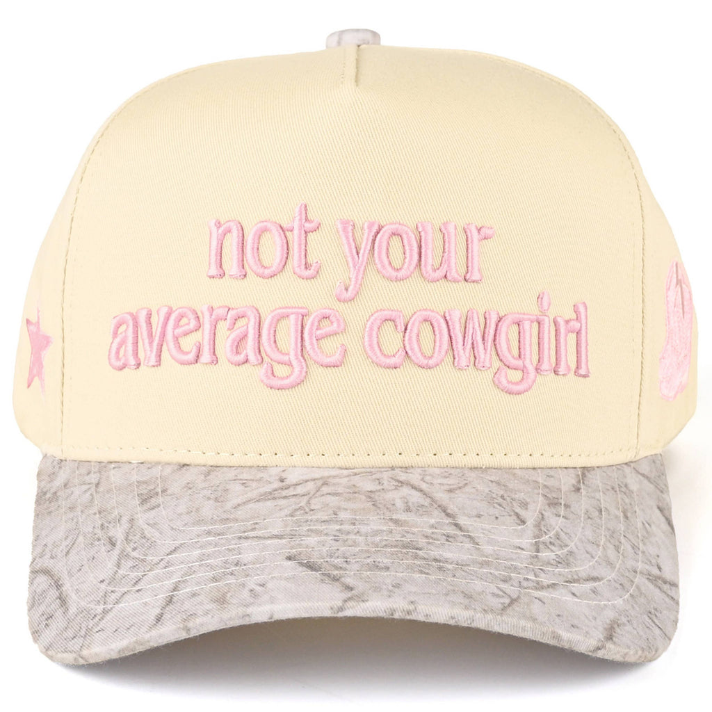 C.C NOT YOUR AVERAGE COWGIRL Lettering Two Tone Trucker Cap