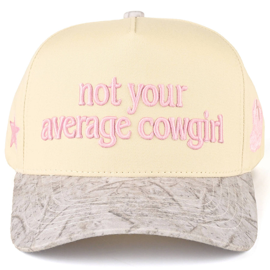 C.C NOT YOUR AVERAGE COWGIRL Lettering Two Tone Trucker Cap