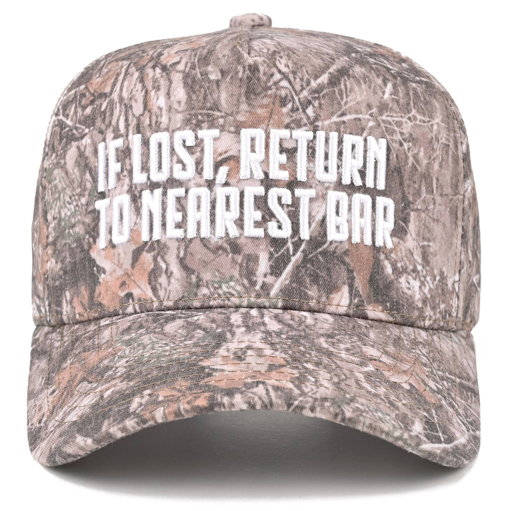 C.C IF LOST, RETURN TO NEAREST BAR Letter Trucker Hat