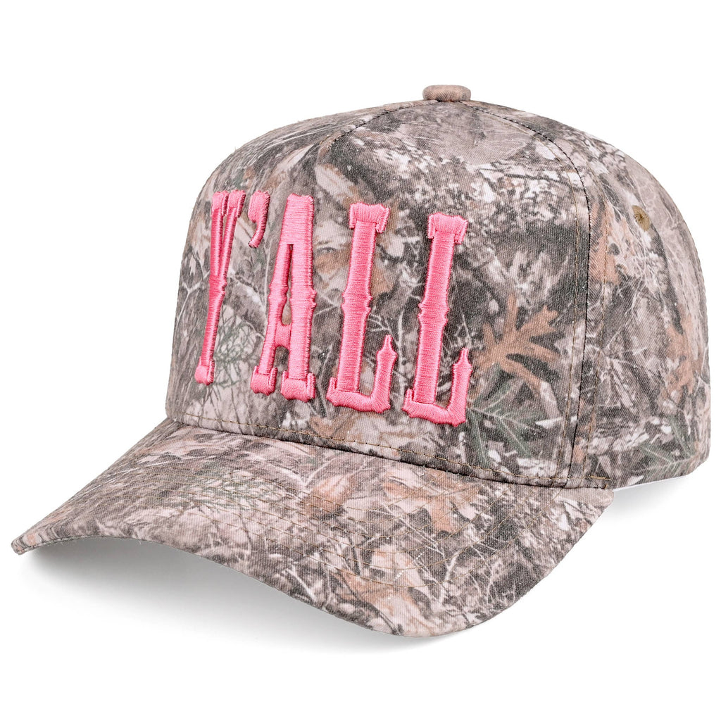 C.C Y'ALL Letter Embroidered Two Tone Trucker Hat