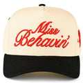 C.C MISS BEHAVIN Letter Embroidered Trucker Cap