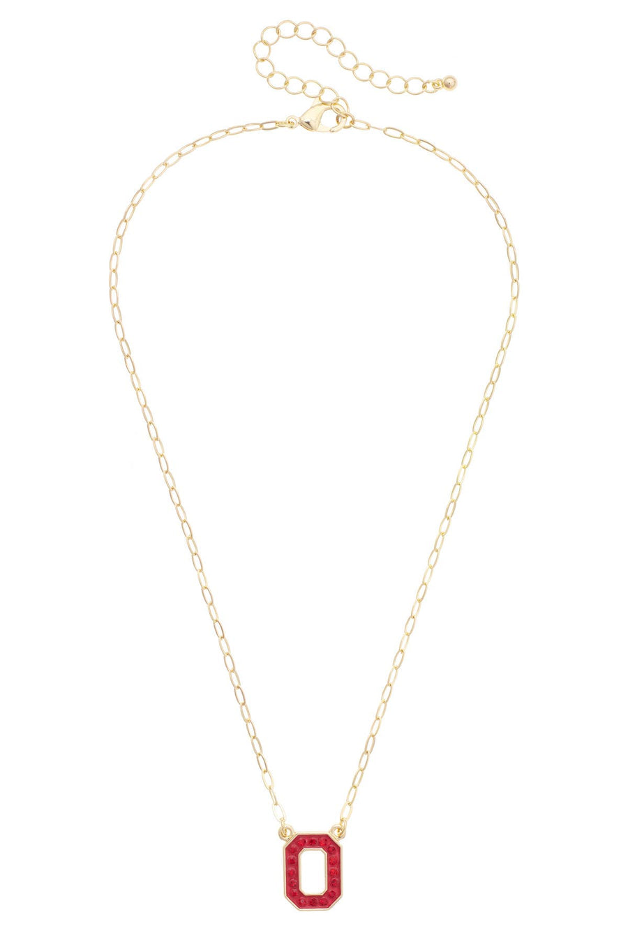 Ohio State Buckeyes Pave Outline Necklace