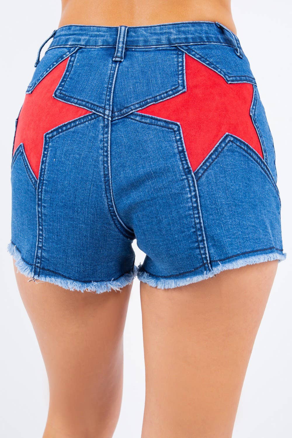 Star Patch Denim Shorts