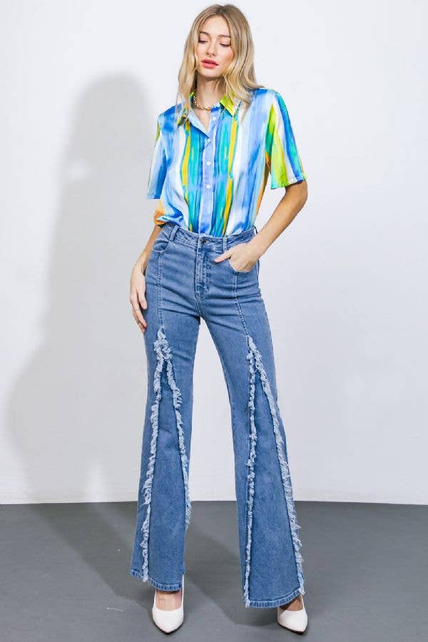 washed denim pant