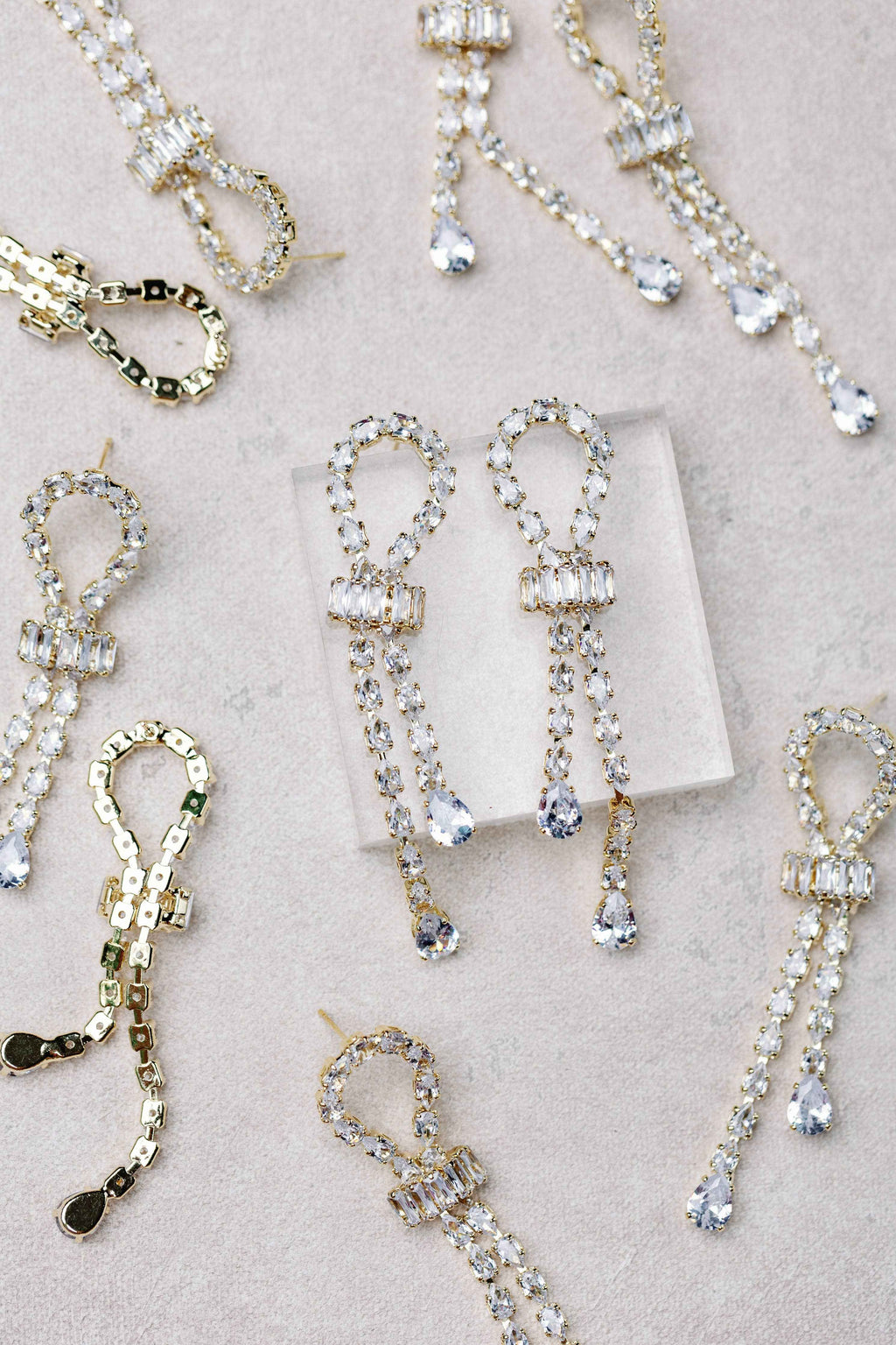 Thoroughbred Diamond Drop Holiday Statement Earrings