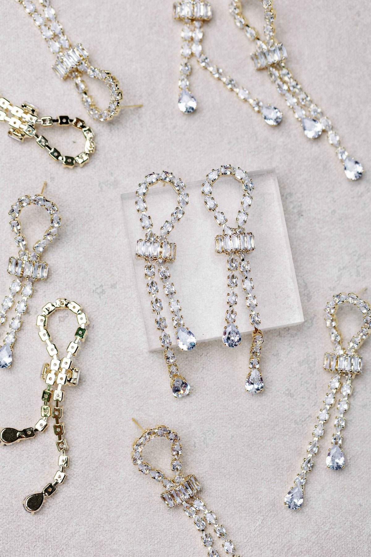 Thoroughbred Diamond Drop Holiday Statement Earrings