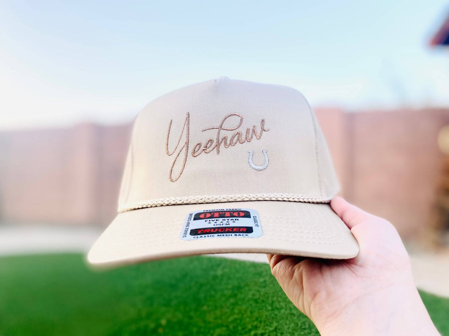 Yeehaw Embroidered Western Trucker Hat, Country Cowboy Cap