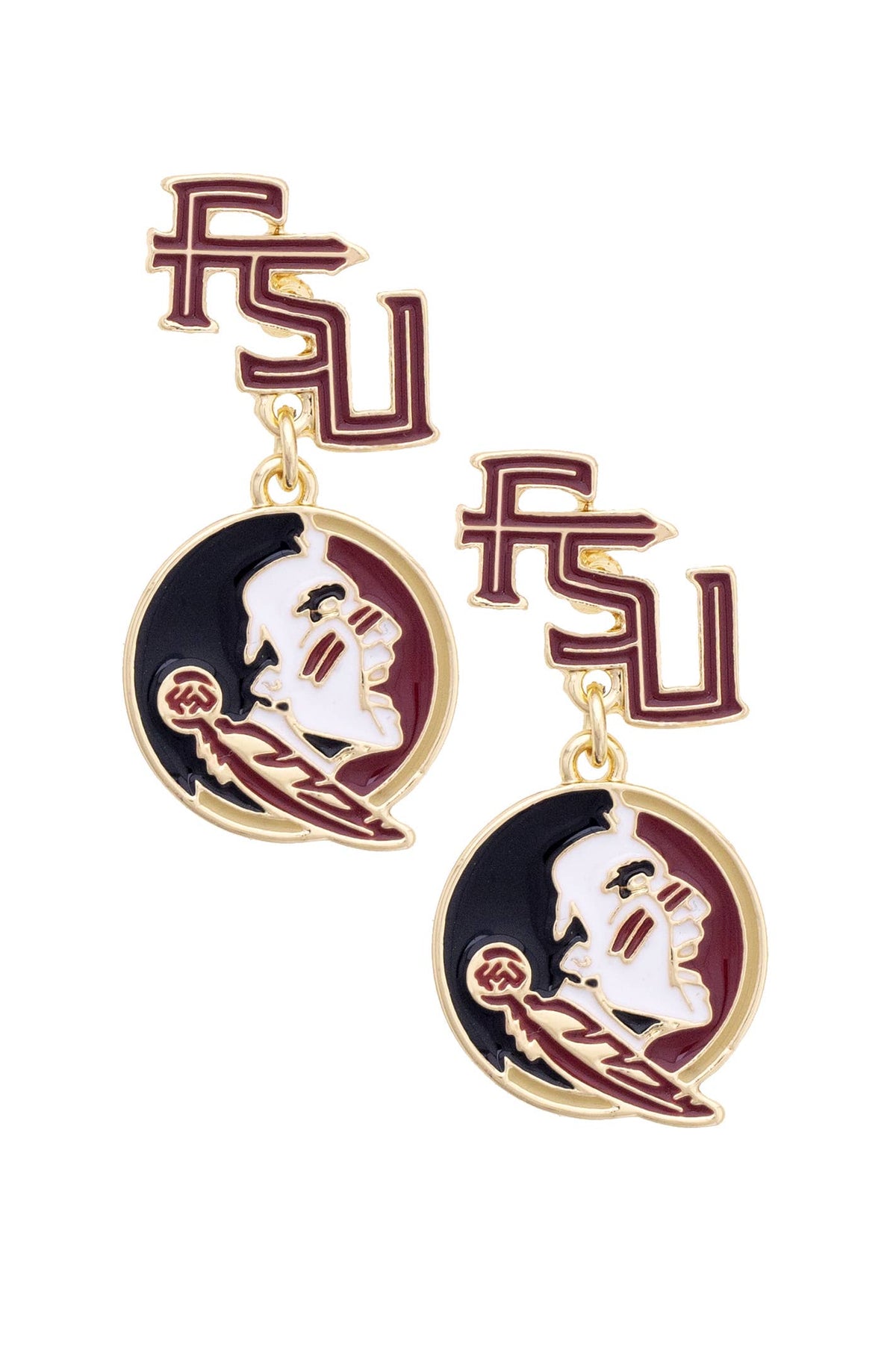 Florida State Seminoles Enamel Drop Earrings