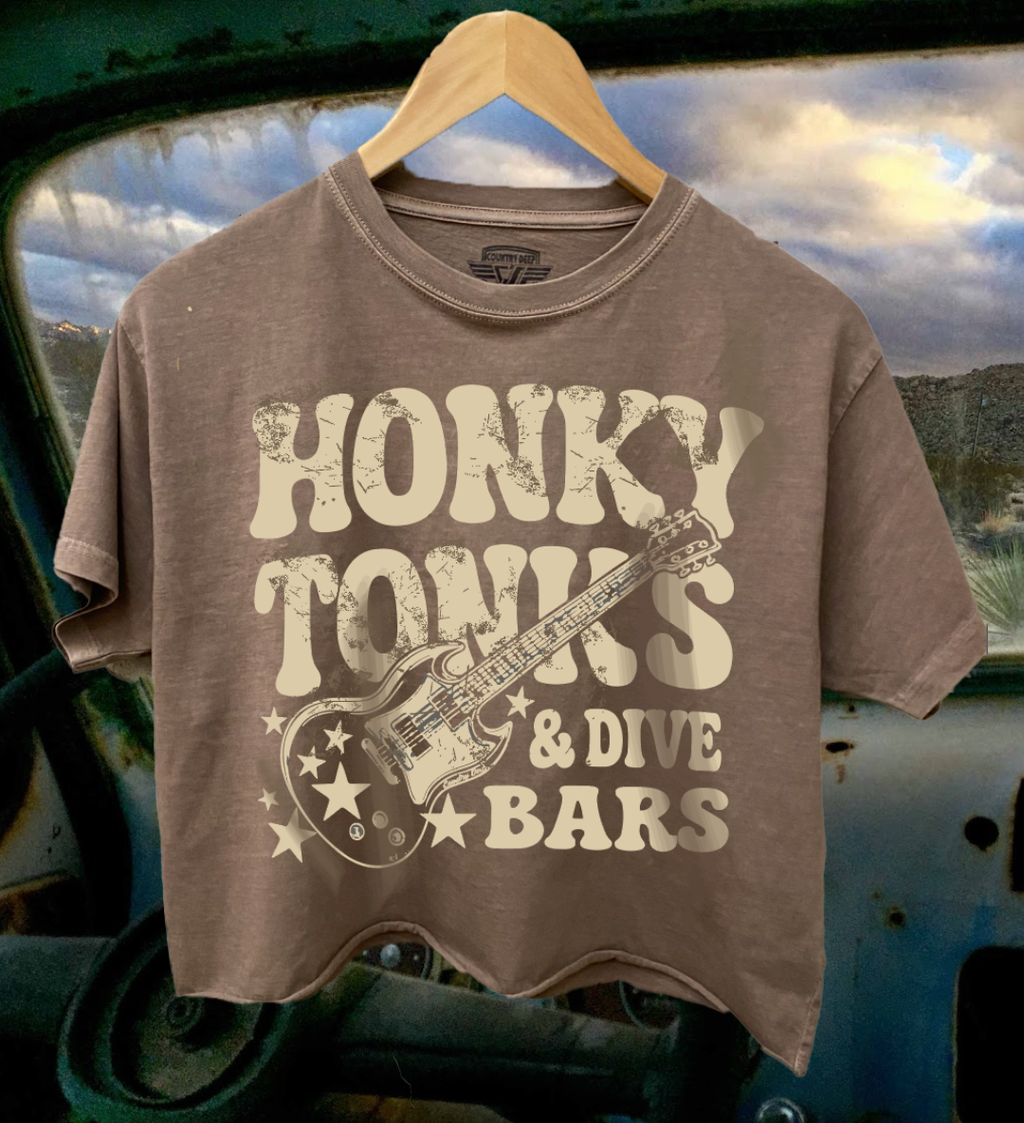 Honky Tonks & Dive Bars Relaxed Crop T-shirt