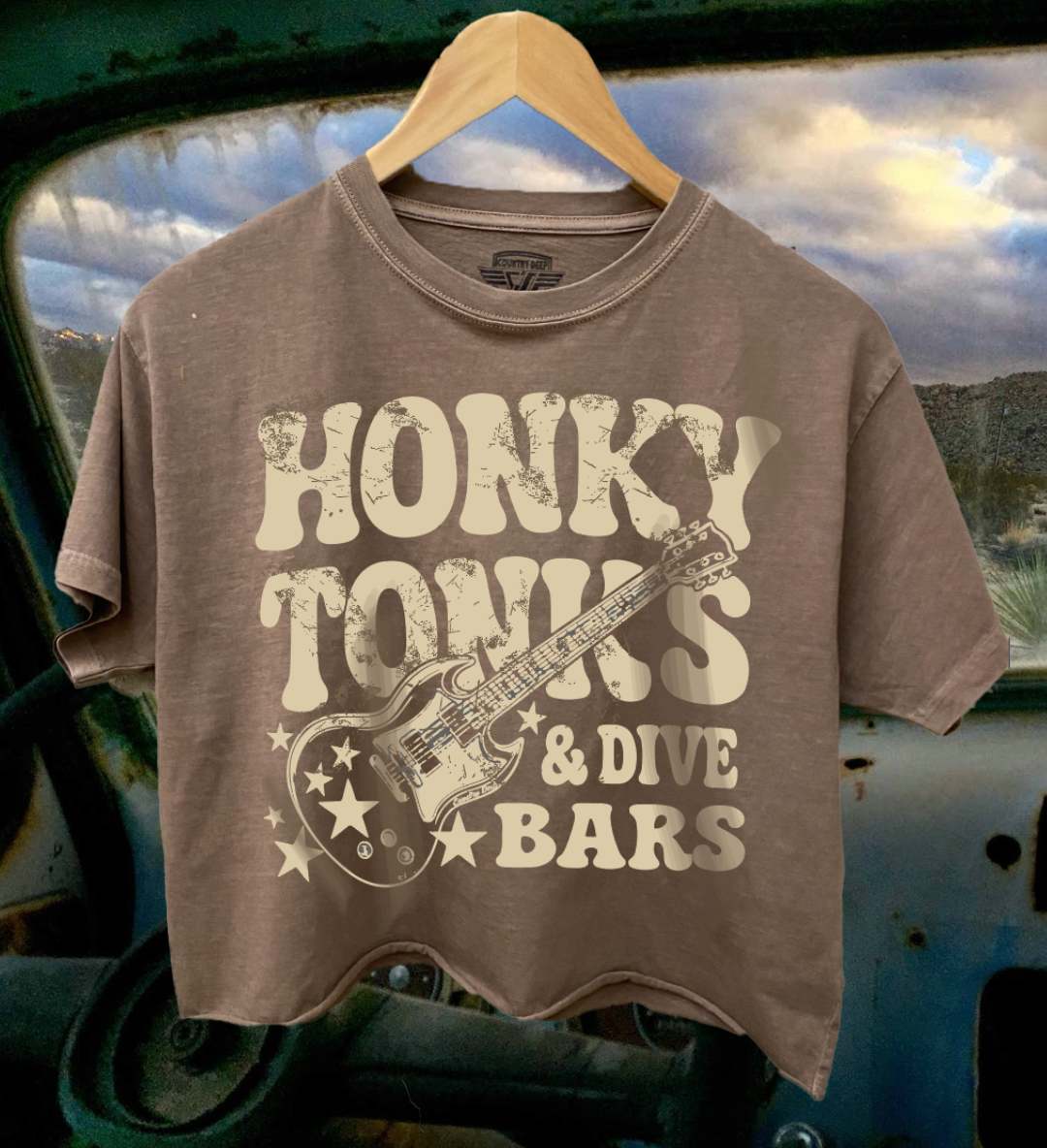 Honky Tonks & Dive Bars Relaxed Crop T-shirt
