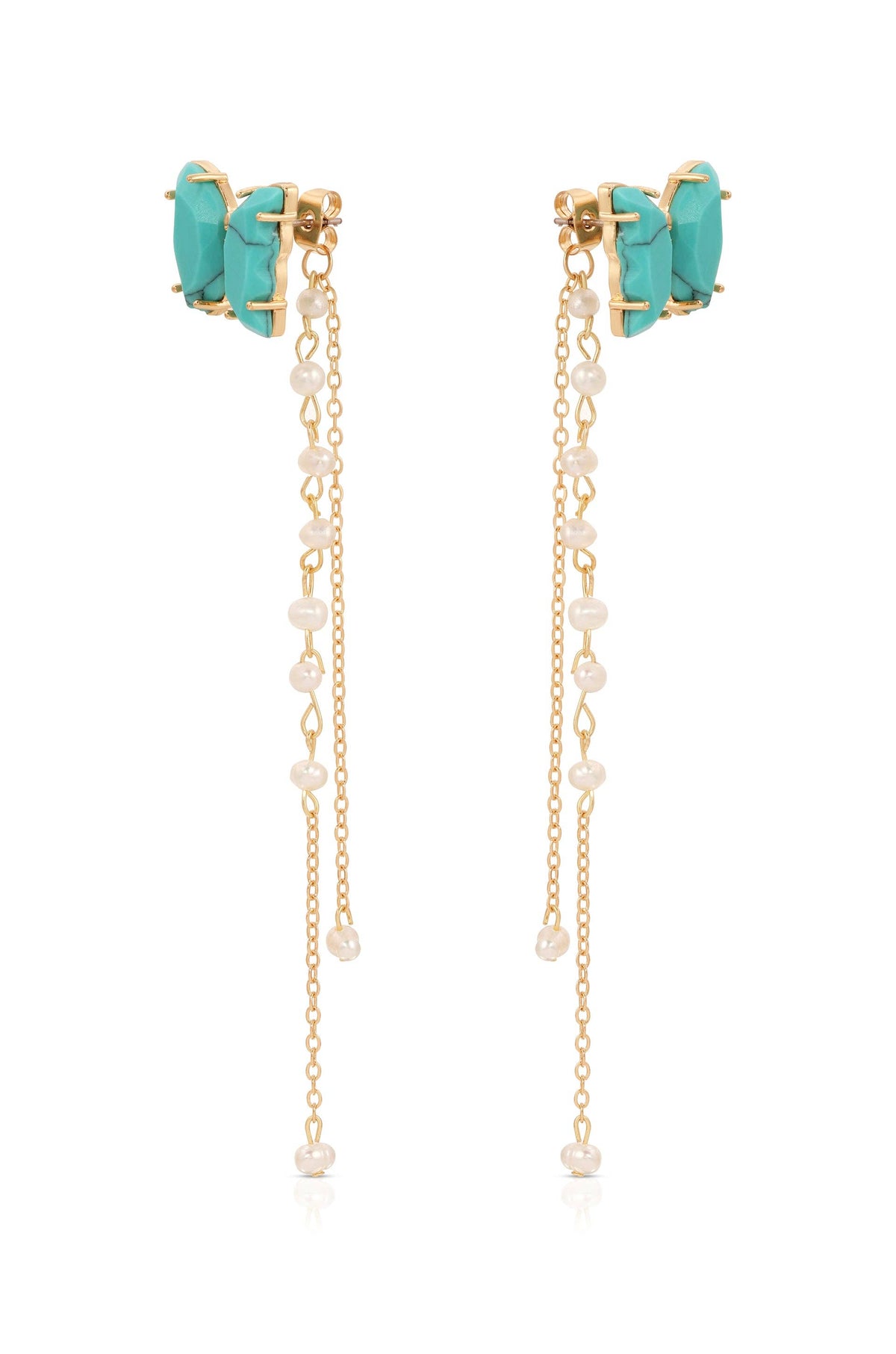 Turquoise Butterfly Dangle Earrings