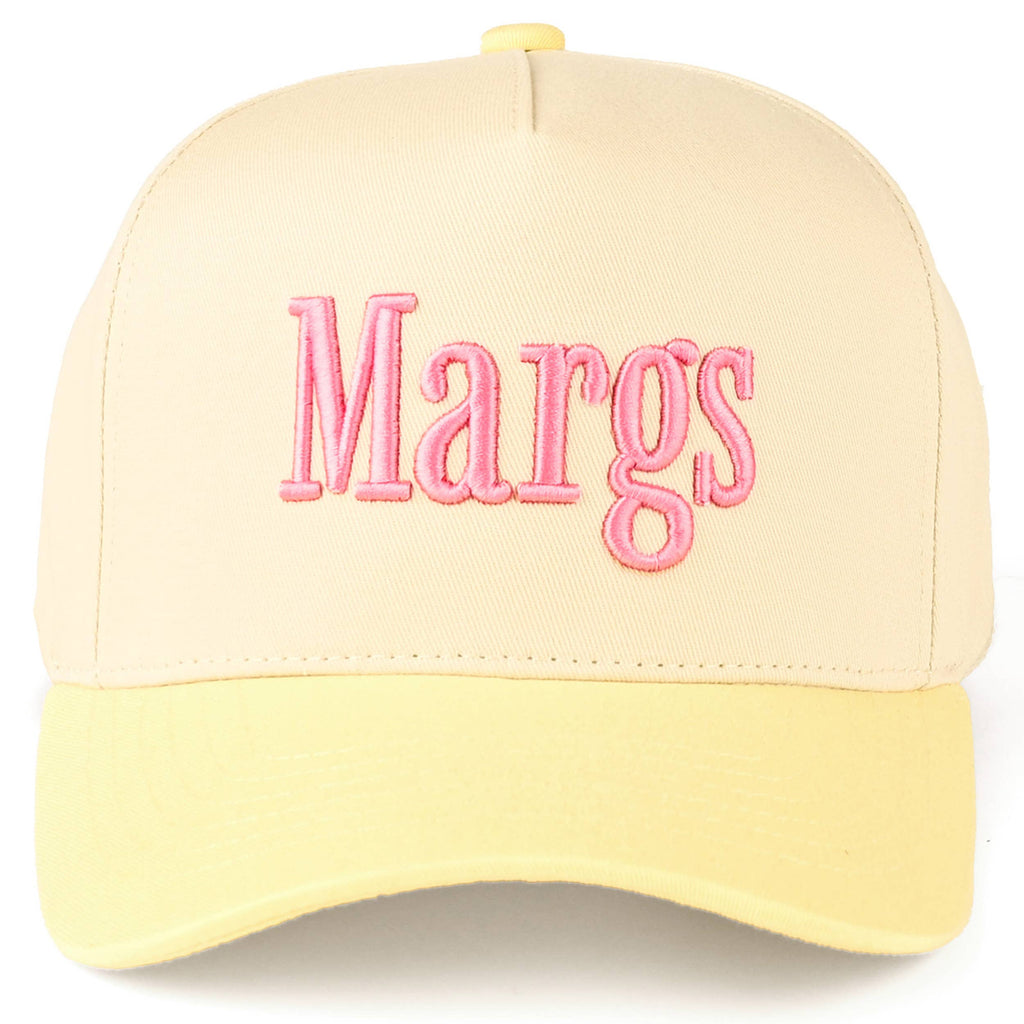 C.C MARGS Lettering Two Tone Trucker Baseball Snap Back Cap