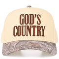 C.C GOD'S COUNTRY Letter on Two Tone Trucker Hat