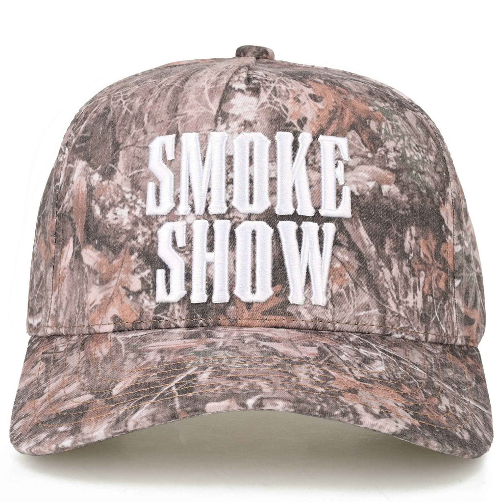 C.C SMOKE SHOW Letter on Two Tone Trucker Hat