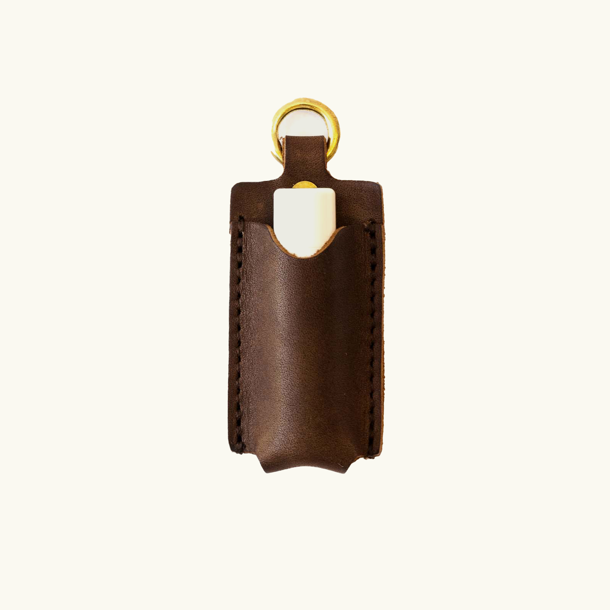 Full-Grain Leather Lip Balm Holder