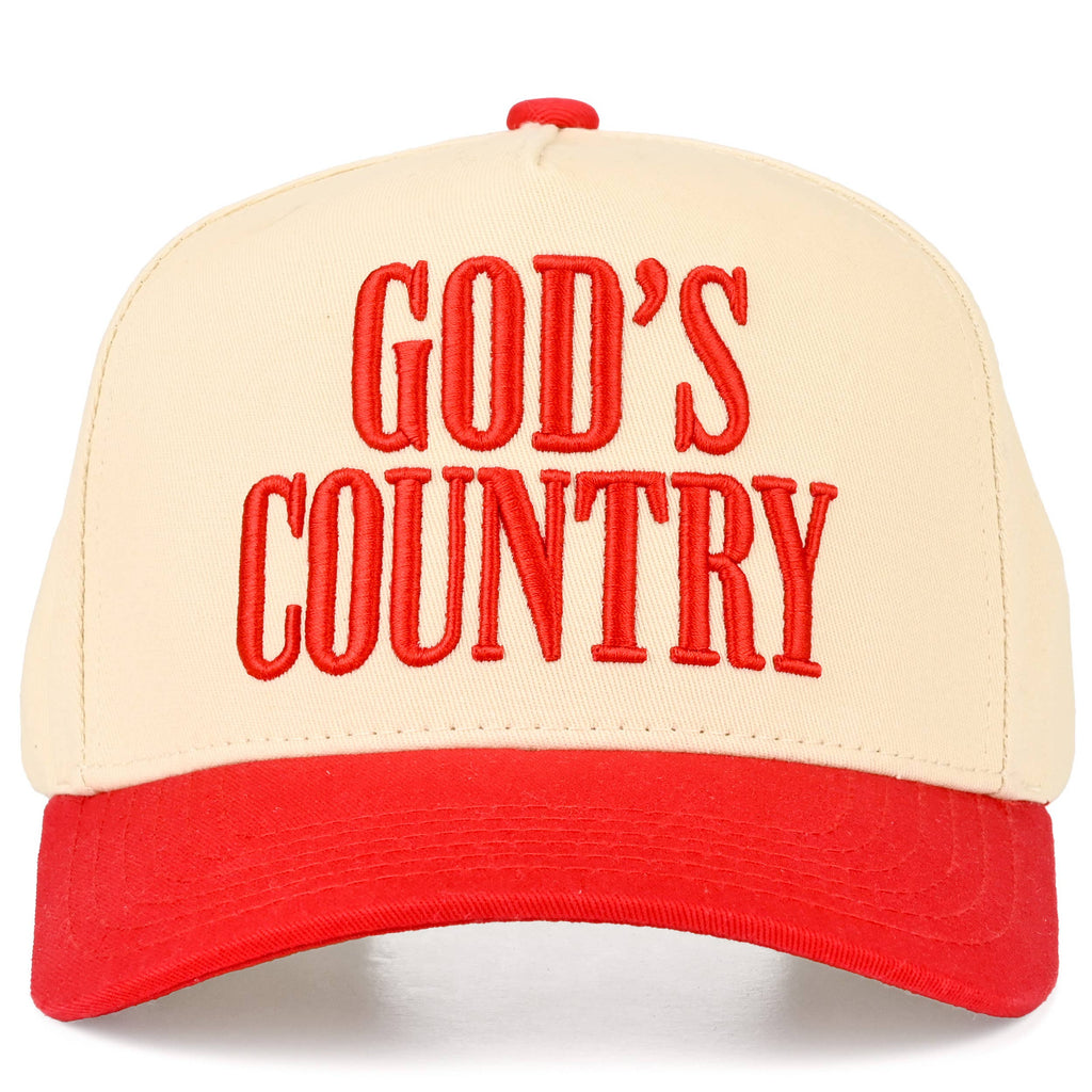 C.C GOD'S COUNTRY Letter on Two Tone Trucker Hat