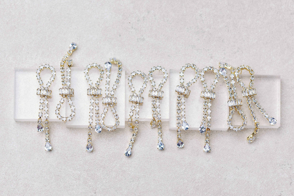 Thoroughbred Diamond Drop Holiday Statement Earrings