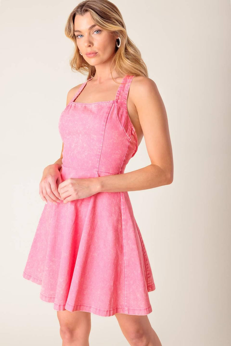 Hibiscus Hideaway Woven Mini Dress